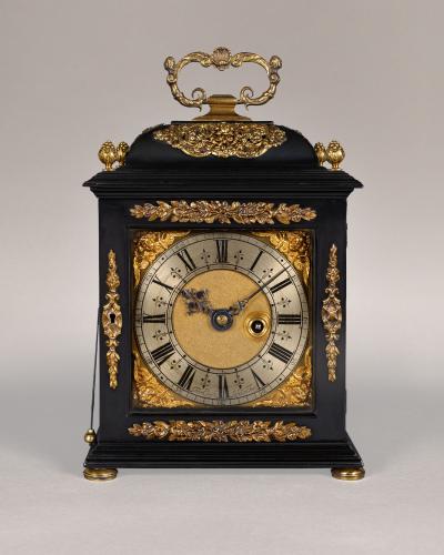 Purvis London Early 19th Century Ebonised Bracket Clock Bada